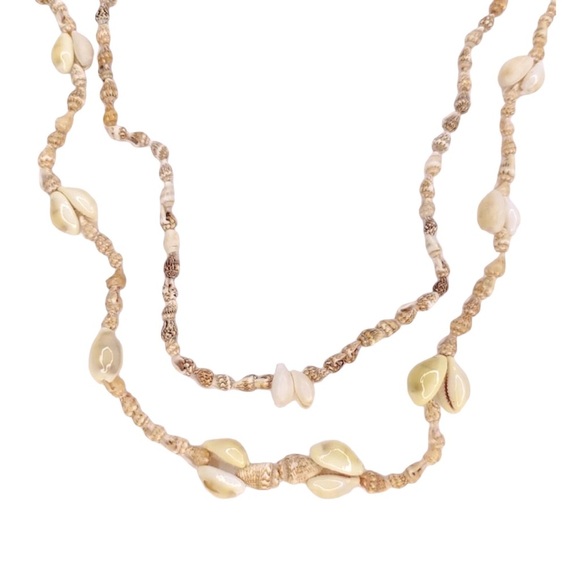 Long Sea Shell Beaded Beach Necklace - Picture 1 of 6